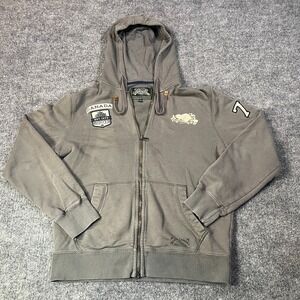 Roots Men XS Full Zip Hoodie Canada Beaver Logo Y2K Heritage Streetwear Outdoor